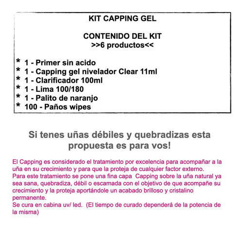 Kit Kapping Nail Leveling Gel UV/LED - Capping Cuvage 7