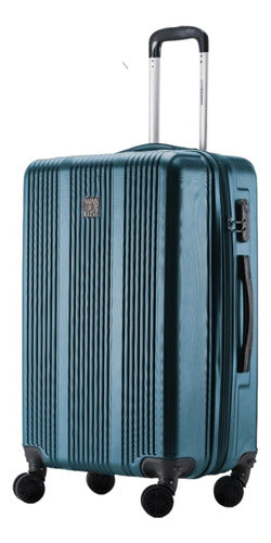 Wanderlust Hard Shell Suitcase Blue 18" 0
