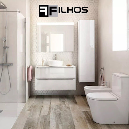 Peirano Ares Cromo P Bathroom Faucet Set for Lavatory and Bidet 6