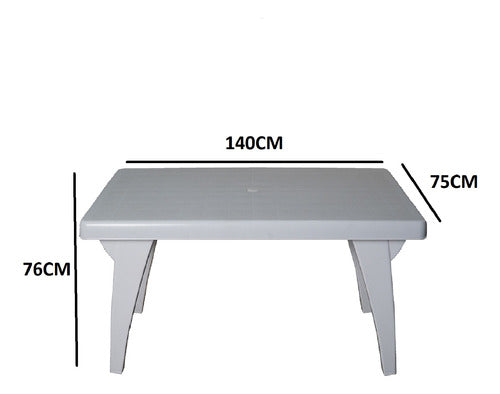 Mascardi Rectangular Reinforced Nesting Table in White 1