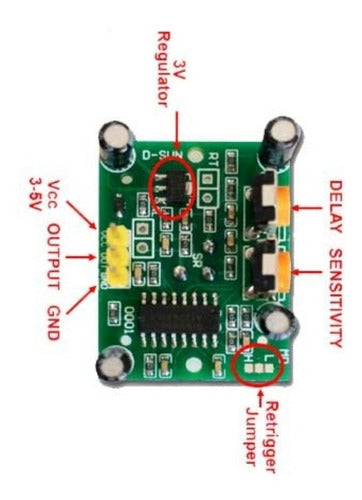 Hipercom Sensor Movimiento Hc-Sr501 Pir Infrarrojo Arduino 2