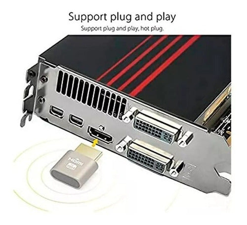 Red HDMI Dummy Plug Riser Mining Display Emulator 4