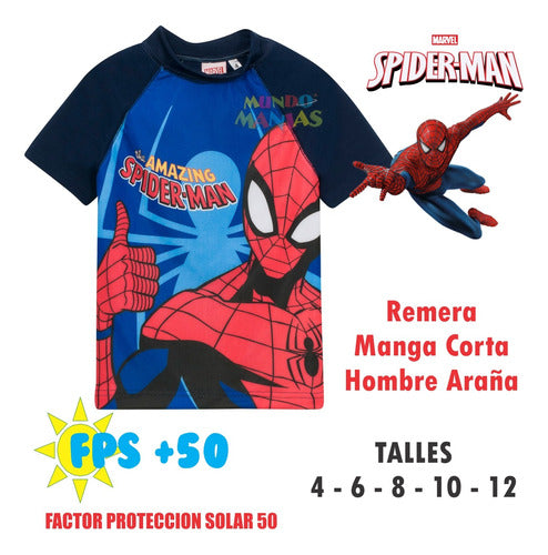 Marvel Spiderman Short Sleeve UV50 Sun Protection Shirt 1