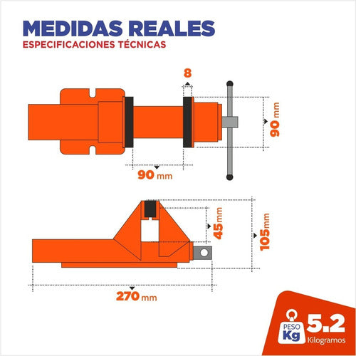 EJP Professional Industrial Bench Vise Number 2 1