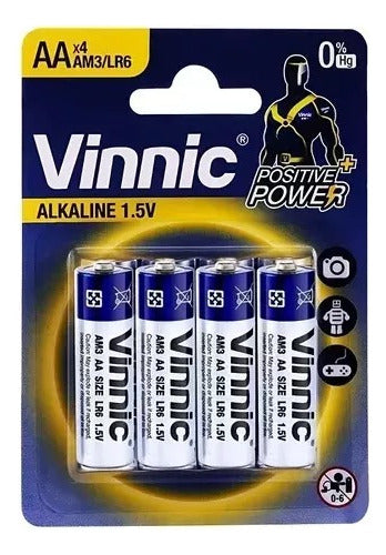 Pilas Batería Calidad Alcalinas Doble Aa X4  Vinnic 0