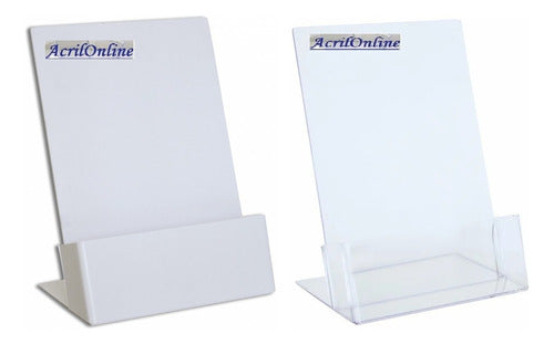 Acrilonline 30 Plastic Brochure Holders White 15x20 Cm Offer 6