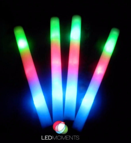 Led Moments 60 Luminescent Foam Sticks - Tricolor LED Party Favors 2