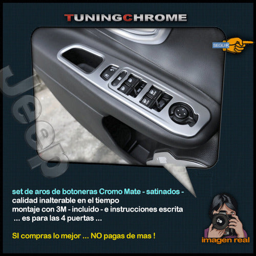 Renegade Aros Botoneras Interior Cromados 4ptas Tuningchrome 3