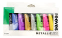 Reeves Set of 8 Acrylics - 8 Metallic Colors - 22ml 0