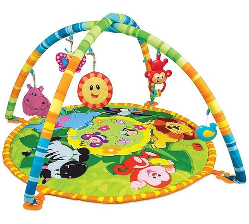 Winfun Gymnastics Playmat for Babies with Activity Arch and Toys 0