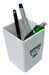50 White Plastic Pen Holder Cubes with Full Color Logo Printed on 2 Sides 3