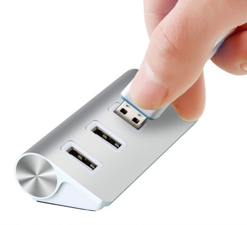 Hub Usb 3.0 De Aluminio 4 Puertos Con Cable Blindado Premium 1