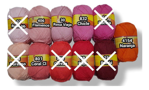 Set of 3 Semi-Chunky Cotton Yarn 7