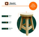 Queri Accesorios 2 Round Stool Pine Natural 45cm High 2