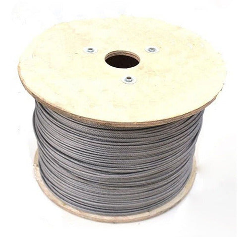 TF 200 Mts Rollo De Cable Acero Galvanizado 3mm 6x7+1 0