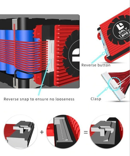 Daly Protección De Batería 18650 Bms 6s 24v 30a 2