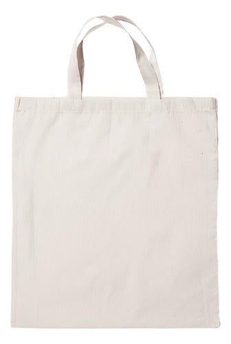 Impofra Tote Bag, Natural Cotton Bag with Short Handles 0