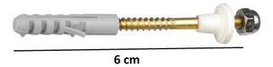 Replacement Bronze Screw for Toilet and Bidet 22 X 60 - Pack of 2 Units 1