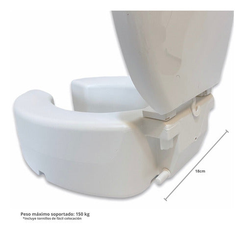 Elevated Toilet Seat with Padded Cushion for Disabilities 17cm 3