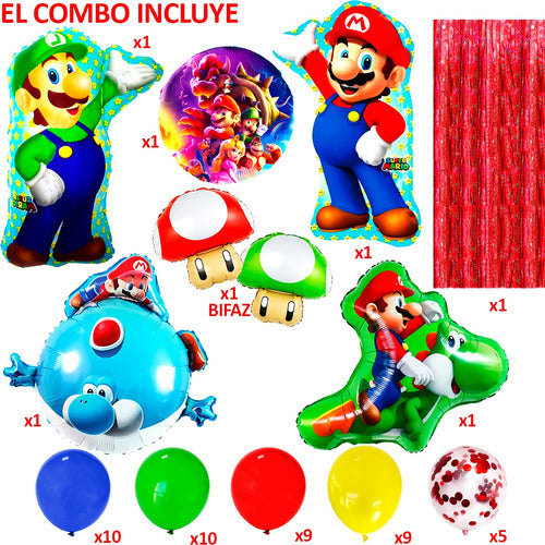 50 Super Mario Bros Luigi Art Balloons Birthday Decoration 4