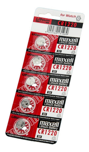 Maxell CR1220 3V Button Cell Battery Pack of 5 0