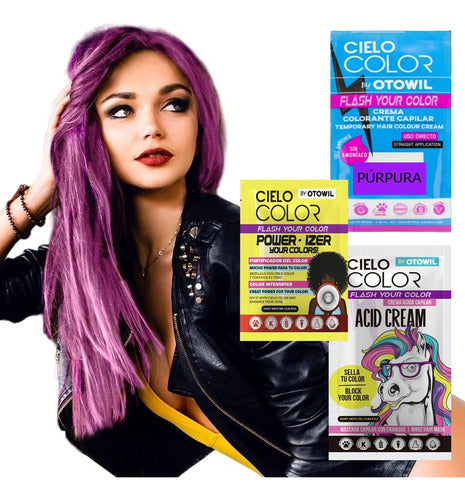 Otowil Cielo Color Kit: Hair Dye + Power Ized + Acid Cream 19