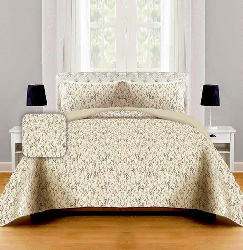 Matelassé Quilted Bedspread Cover 2.5 Seater with Pillowcases 1