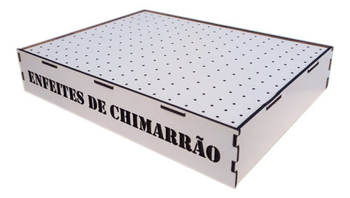 Porta Enfeites De Chimarrão Branco Mdf 221 Furos 0