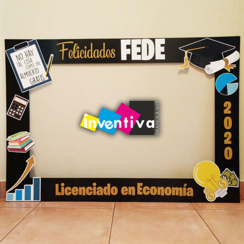 Inventiva Grafica y Web Marco Selfie Egresados Licenciados 100x70 - Personalizado 3