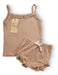 Baby Beige Morley Set by Ambar Kids - Tank Top and Shorts Combo 0
