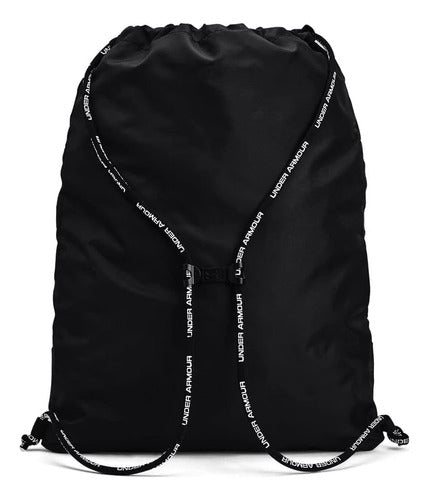 Under Armour Unisex Sackpack Backpack - Black/Silver, One Size 2