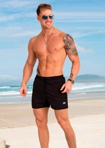 Men's Quick-Dry Mesh Swim Shorts with Pockets G6 1