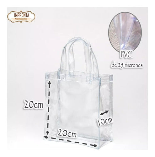 IMPRONTA 20 Mini Tote Bag PVC Thick 20x20x10 Transparent Bag 1