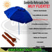 Set of 2 Reinforced Aluminum Beach Chairs 90kg + Super Strong 2m Umbrella 4