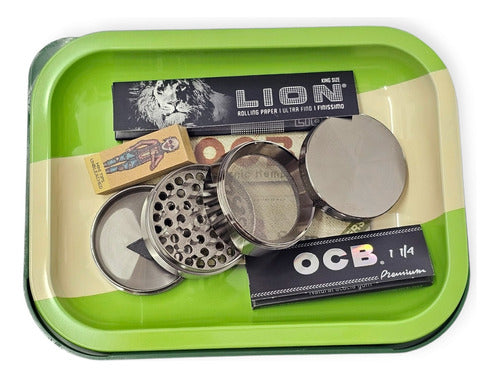 OCB Grinder Tray 4 Parts Large Lion Color Raw Art 0