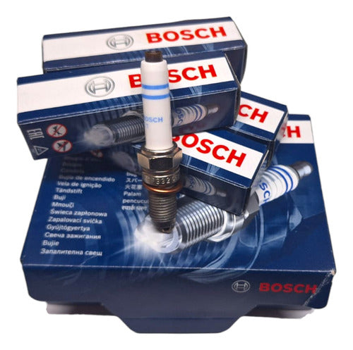 Bosch 4 Spark Plugs for Volkswagen Vento Golf 7 Audi A1 A3 Q2 Q3 1.4 Tfsi 0