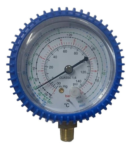 Blue Star Manometer for Refrigerants R12 (R134) - R22 - R502 (R404) with Protector 0