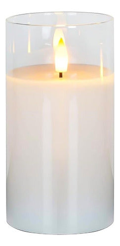 Pack 4 Velas Led A Pila Adorno Tamaño 12.4 Cms 2