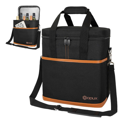 OPUX Insulated Bag for 6 Wine Bottles, Perfect for Picnic 0