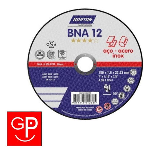 Norton Cutting Disc Bna12 180x1.6mm G P 1