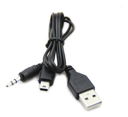 2 Pc Mini Usb A Usb Y 3.5mm Aux Carga Audio Cable Para Altav 3