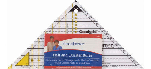 Dritz Half & Quarter Ruler, 30 cm x 15 cm 1