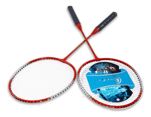 Kit Badminton 2 Raquetes + 12 Petecas C/ Bolsa Kit Completo 0