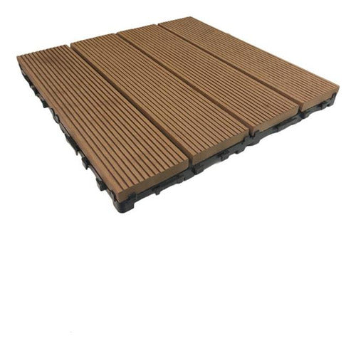 Deck Simil Madera Pvc Wpc Baldosas X1 Piscina Jardin 3