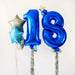 Silverled 80cm Metallic Balloon Blue Happy Birthday 4