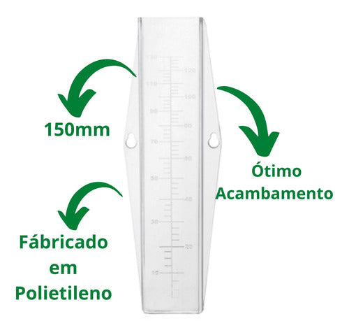 20x Medidor De Chuva Pluviômetro 150mm Transparente Em Cunha 1