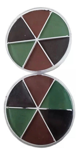 LYTIMPORTACIONES Crema De Enmascaramiento Militar Circular Verde/Marron/Negro 0