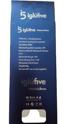 Iglufive Hands-Free Headset I5 Compatible Black Berry 1