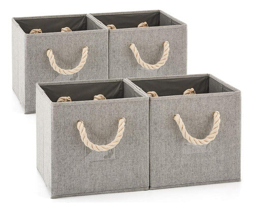 EZOWare Set of 4 Foldable Storage Baskets 0