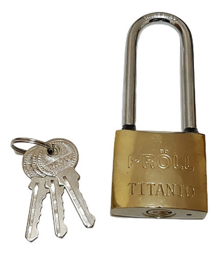 Proll 6 Titanium High Shackle Golden Iron Padlocks N° 40 0